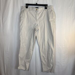 Women’s Talbots Relaxed Chino Khaki Pants Size 12 Preowned